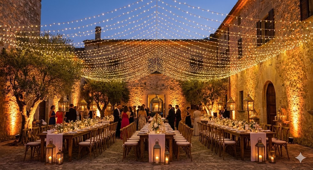 Illuminazione evento serale